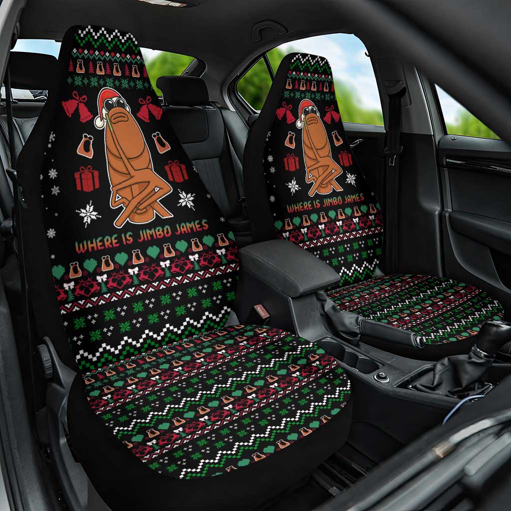 Where Is Jimbo James Marcus The Worm Car Seat Cover Xmas Holiday Patterns - Wonder Print Shop