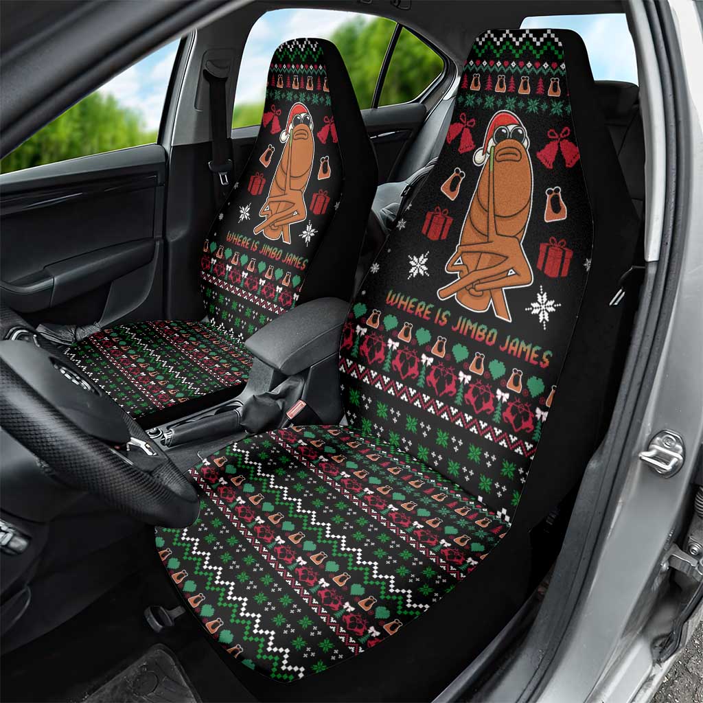 Where Is Jimbo James Marcus The Worm Car Seat Cover Xmas Holiday Patterns - Wonder Print Shop