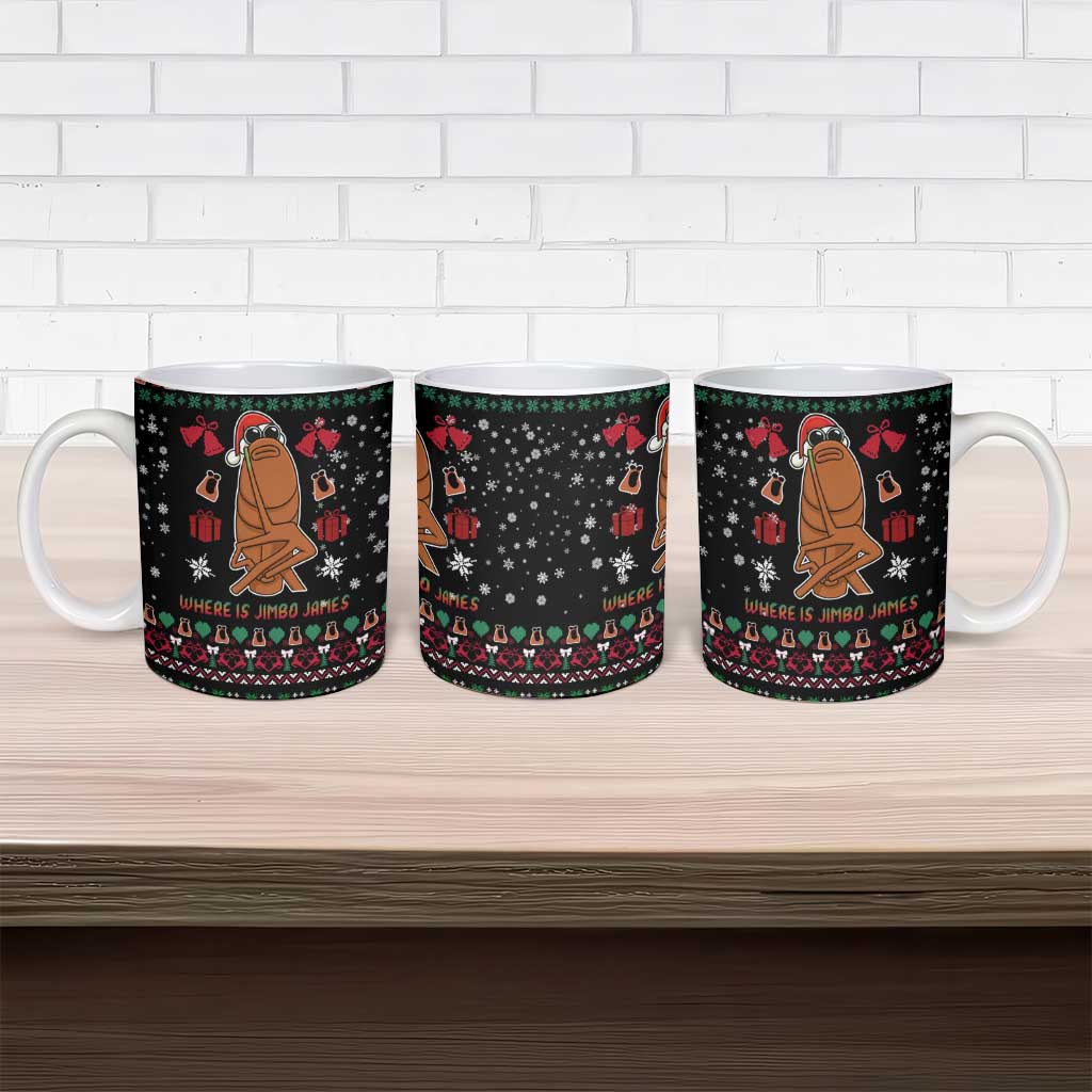 Where Is Jimbo James Marcus The Worm Ceramic Mug Xmas Holiday Patterns - Wonder Print Shop