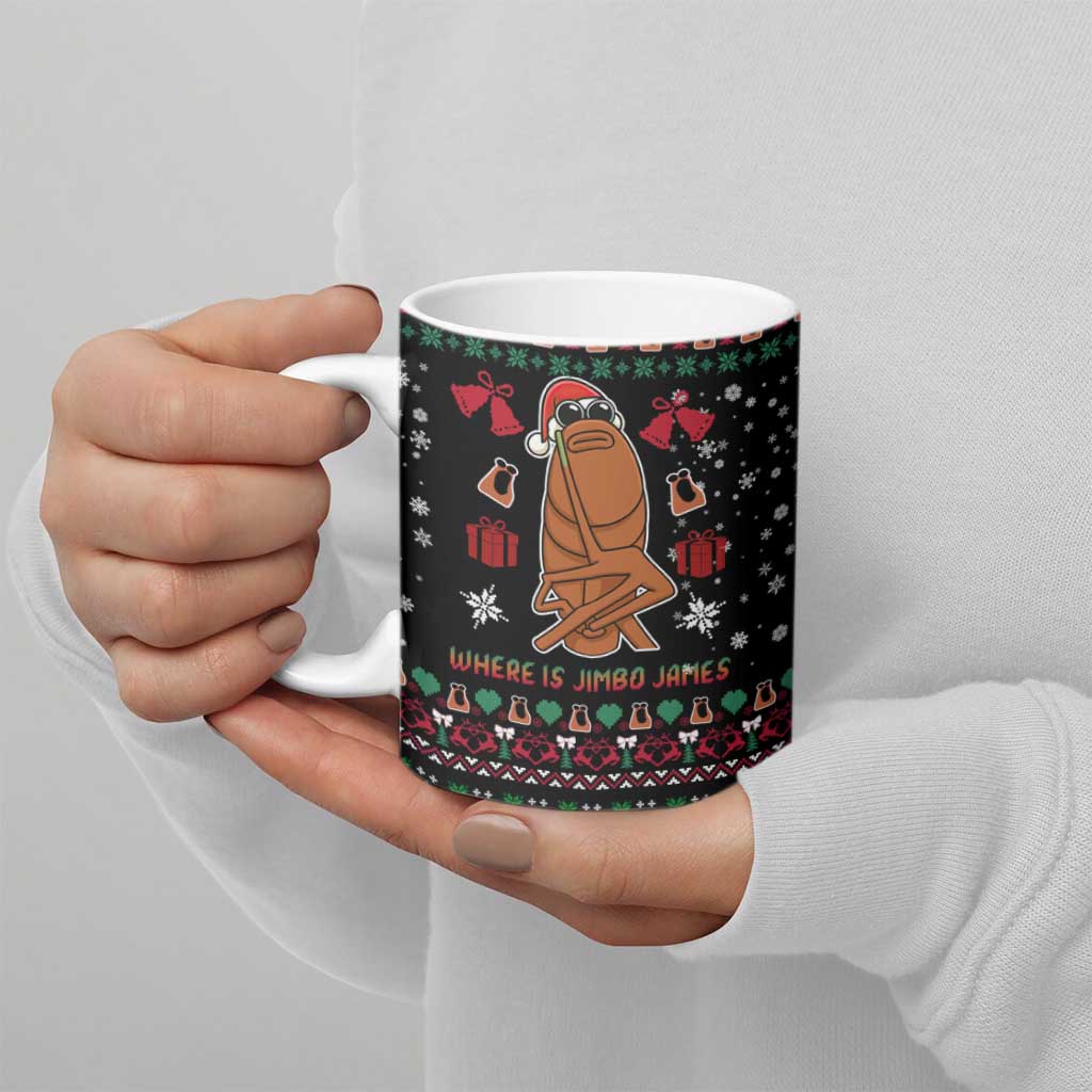 Where Is Jimbo James Marcus The Worm Ceramic Mug Xmas Holiday Patterns - Wonder Print Shop
