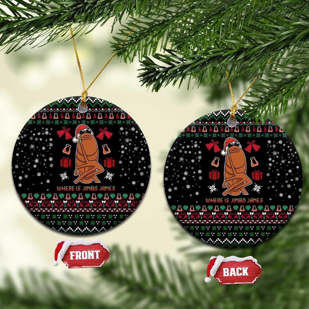 Where Is Jimbo James Marcus The Worm Ceramic Ornament Xmas Holiday Patterns - Wonder Print Shop