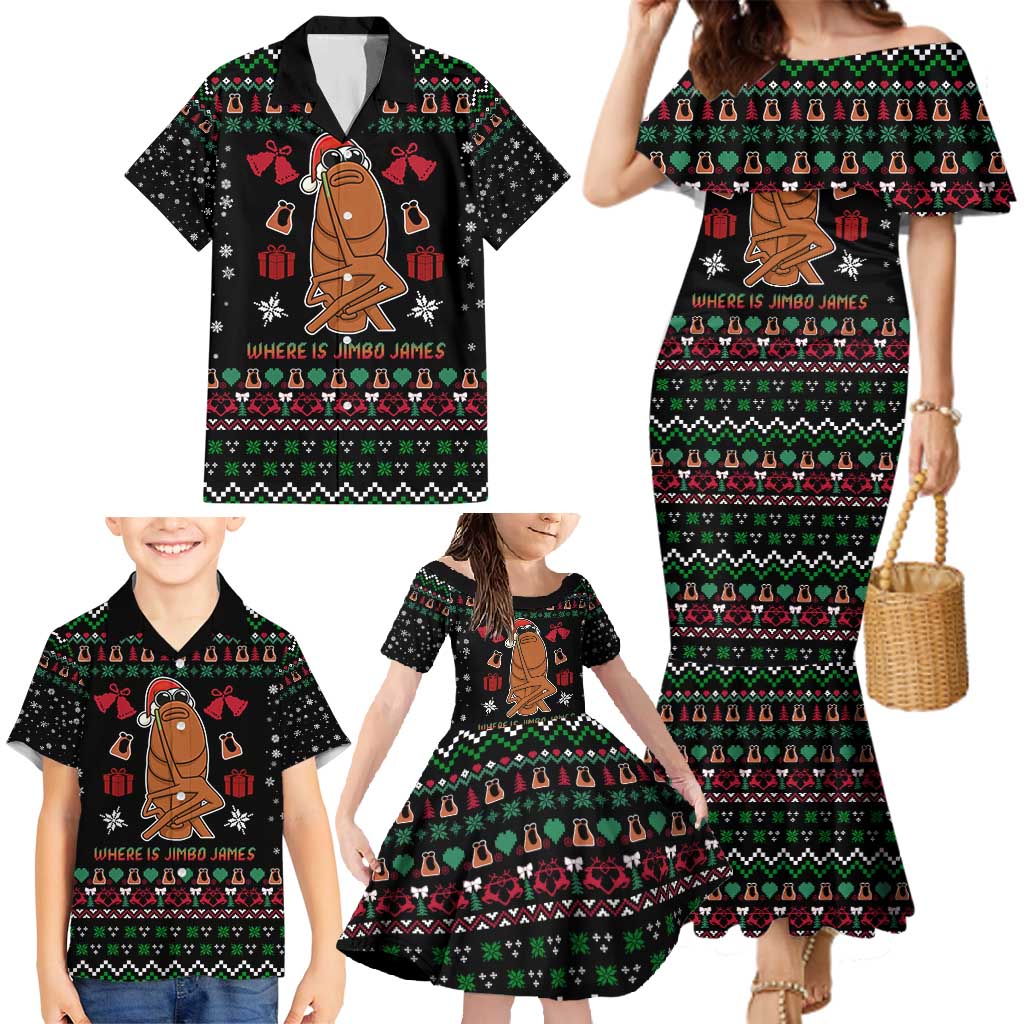 Where Is Jimbo James Marcus The Worm Family Matching Mermaid Dress and Hawaiian Shirt Xmas Holiday Patterns - Wonder Print Shop