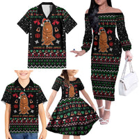 Where Is Jimbo James Marcus The Worm Family Matching Off The Shoulder Long Sleeve Dress and Hawaiian Shirt Xmas Holiday Patterns - Wonder Print Shop