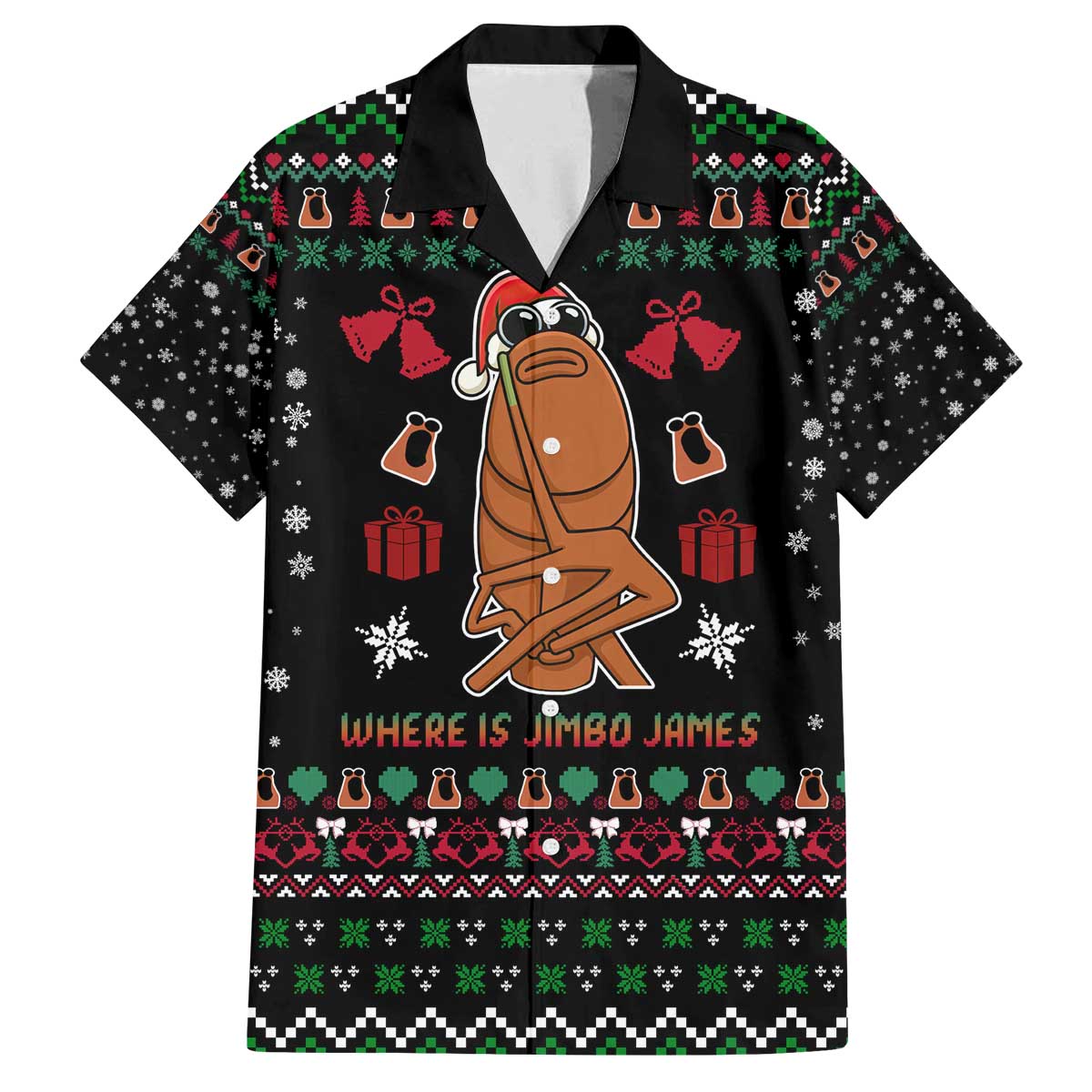 Where Is Jimbo James Marcus The Worm Family Matching Off The Shoulder Long Sleeve Dress and Hawaiian Shirt Xmas Holiday Patterns - Wonder Print Shop