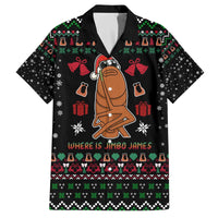 Where Is Jimbo James Marcus The Worm Family Matching Off The Shoulder Long Sleeve Dress and Hawaiian Shirt Xmas Holiday Patterns - Wonder Print Shop