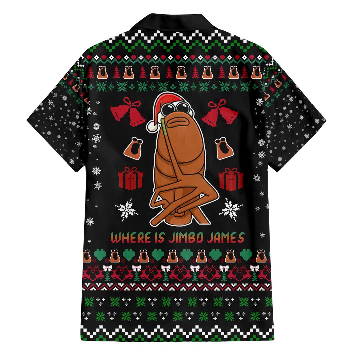 Where Is Jimbo James Marcus The Worm Family Matching Off The Shoulder Long Sleeve Dress and Hawaiian Shirt Xmas Holiday Patterns - Wonder Print Shop