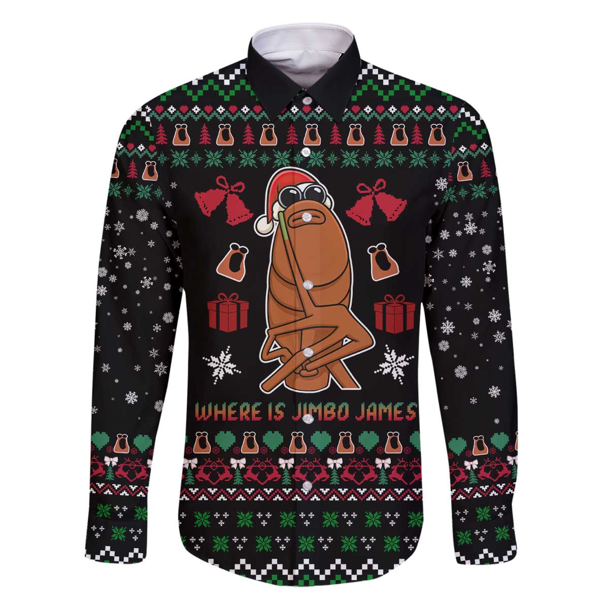 Where Is Jimbo James Marcus The Worm Family Matching Off The Shoulder Long Sleeve Dress and Hawaiian Shirt Xmas Holiday Patterns - Wonder Print Shop