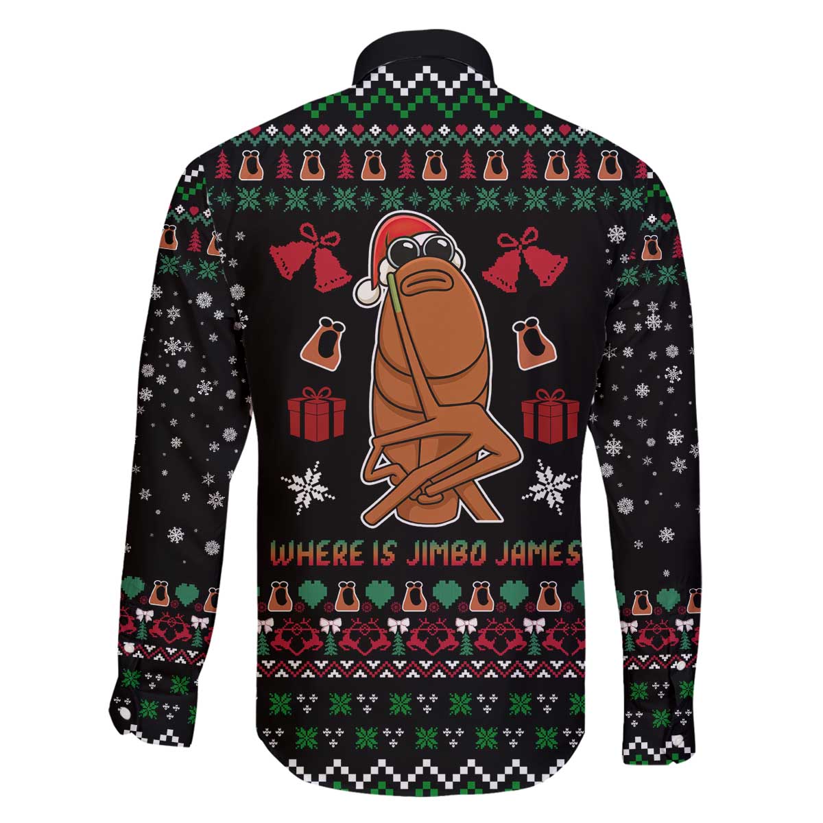 Where Is Jimbo James Marcus The Worm Family Matching Off The Shoulder Long Sleeve Dress and Hawaiian Shirt Xmas Holiday Patterns - Wonder Print Shop