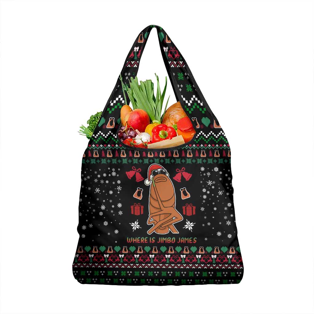 Where Is Jimbo James Marcus The Worm Grocery Bag Xmas Holiday Patterns - Wonder Print Shop