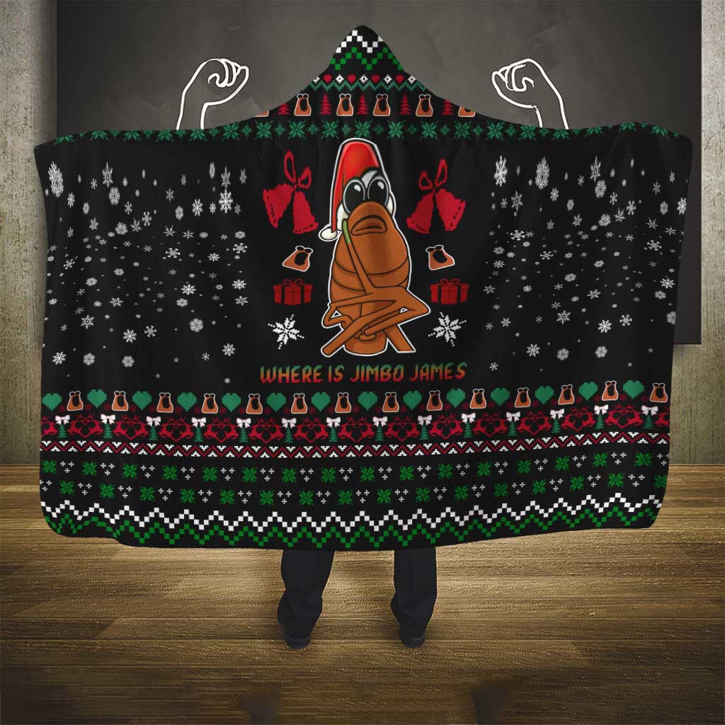 Where Is Jimbo James Marcus The Worm Hooded Blanket Xmas Holiday Patterns - Wonder Print Shop