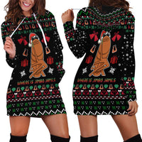 Where Is Jimbo James Marcus The Worm Hoodie Dress Xmas Holiday Patterns - Wonder Print Shop