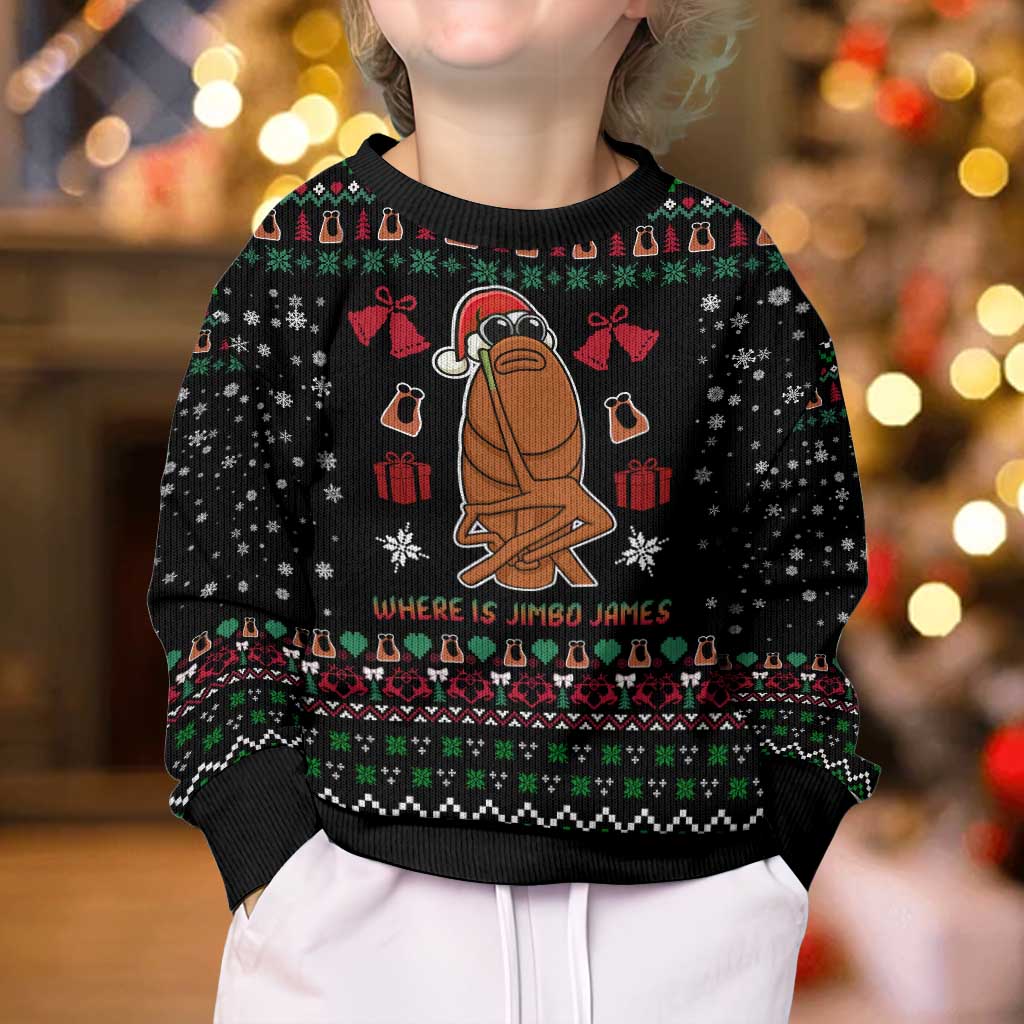 Where Is Jimbo James Marcus The Worm Kid Ugly Christmas Sweater Xmas Holiday Patterns - Wonder Print Shop