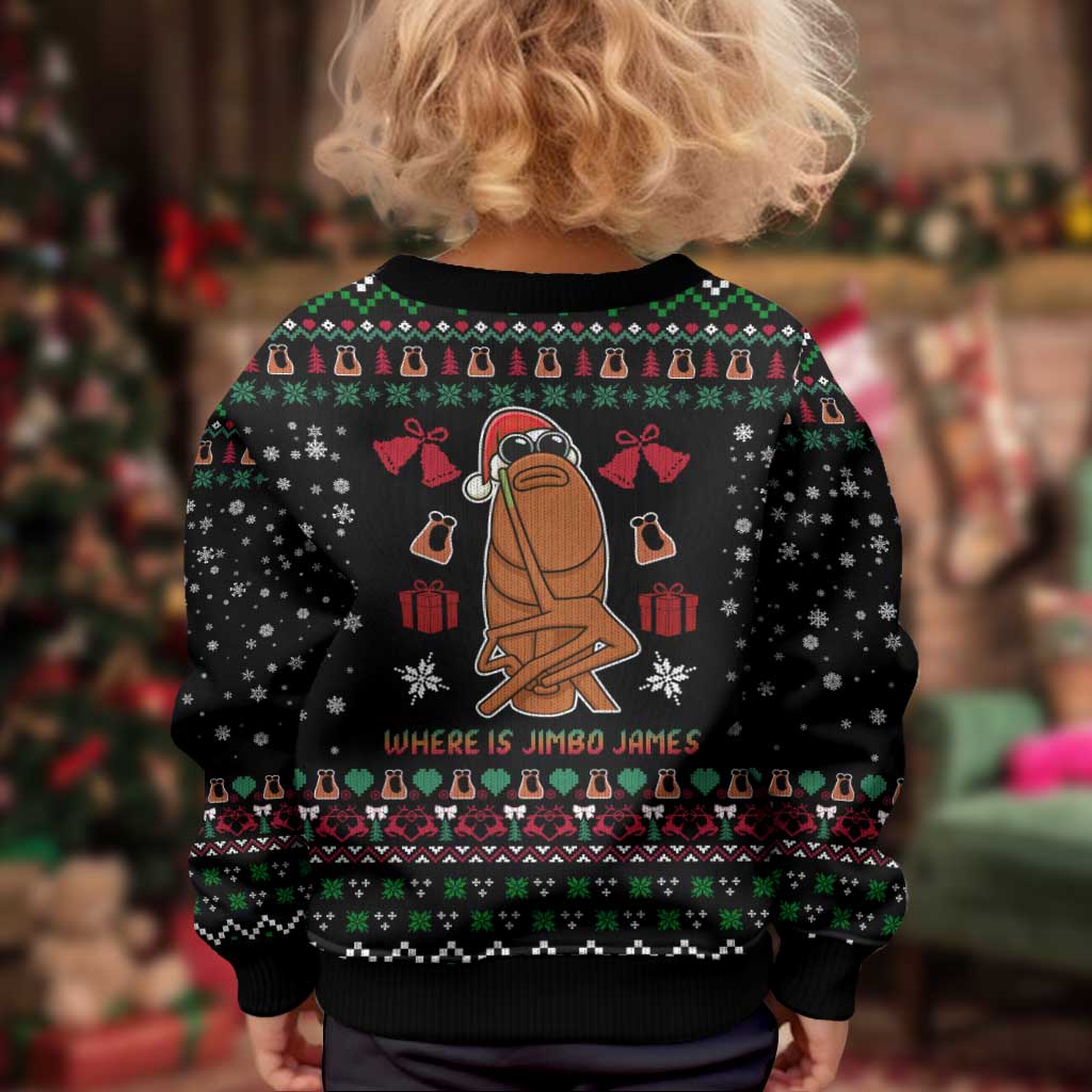 Where Is Jimbo James Marcus The Worm Kid Ugly Christmas Sweater Xmas Holiday Patterns - Wonder Print Shop