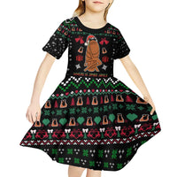 Where Is Jimbo James Marcus The Worm Kid Short Sleeve Dress Xmas Holiday Patterns - Wonder Print Shop