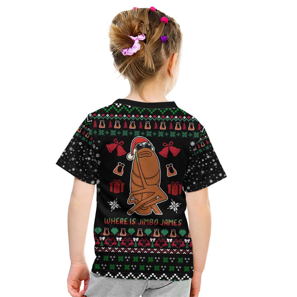 Where Is Jimbo James Marcus The Worm Kid T Shirt Xmas Holiday Patterns - Wonder Print Shop