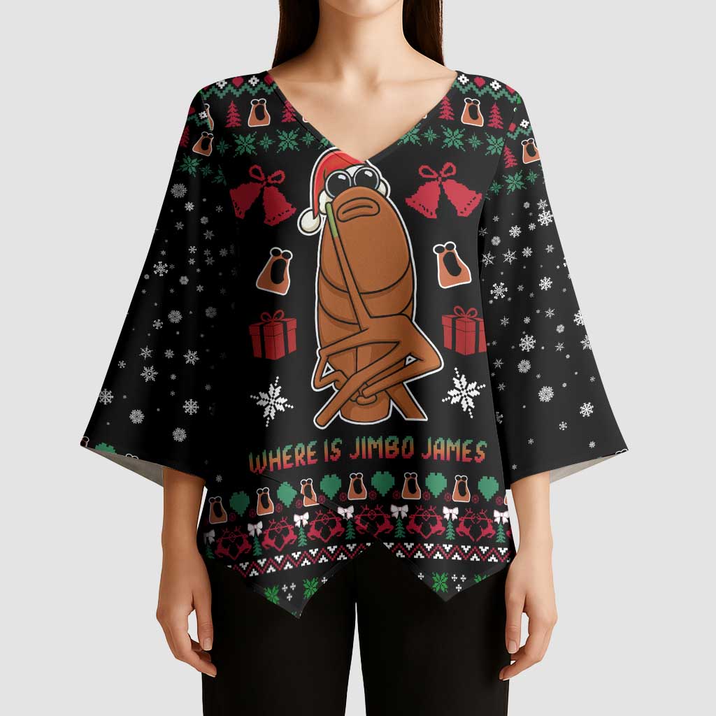 Where Is Jimbo James Marcus The Worm Kimono Sleeve Blouse Xmas Holiday Patterns - Wonder Print Shop