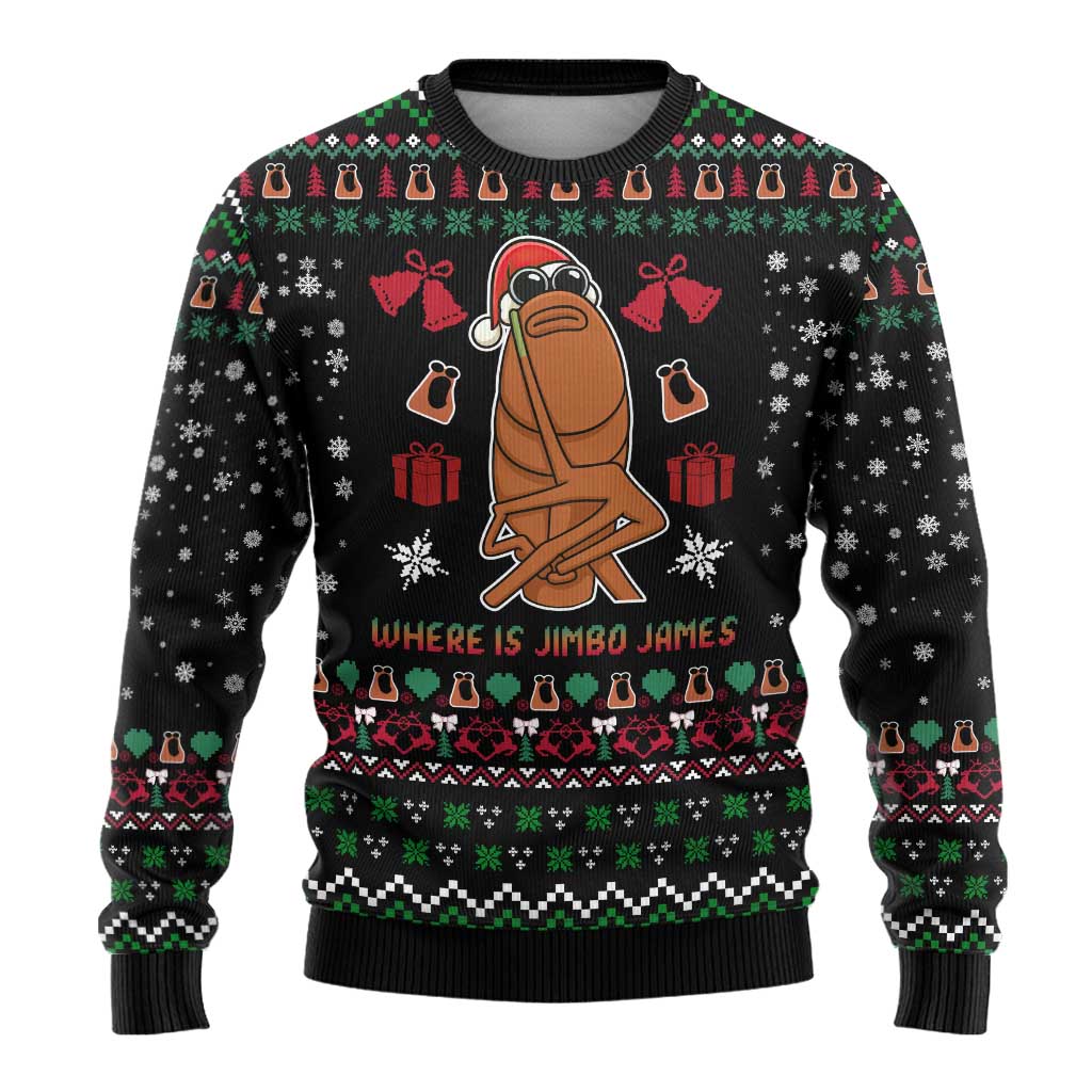 Where Is Jimbo James Marcus The Worm Ugly Christmas Sweater Xmas Holiday Patterns - Wonder Print Shop