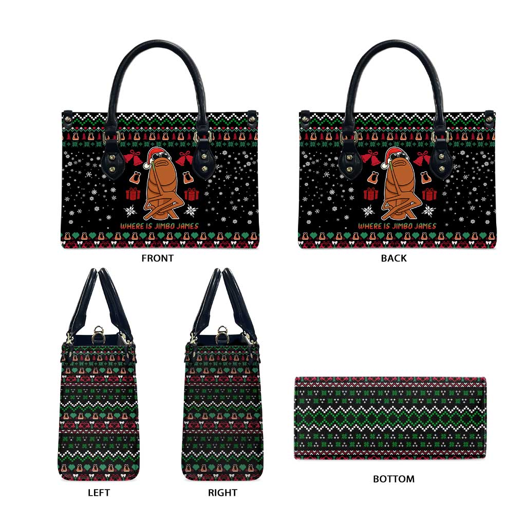 Where Is Jimbo James Marcus The Worm Leather Bag Xmas Holiday Patterns - Wonder Print Shop