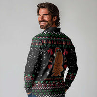 Where Is Jimbo James Marcus The Worm Long Sleeve Polo Shirt Xmas Holiday Patterns - Wonder Print Shop