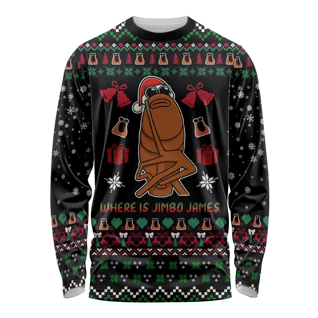 Where Is Jimbo James Marcus The Worm Long Sleeve Shirt Xmas Holiday Patterns - Wonder Print Shop