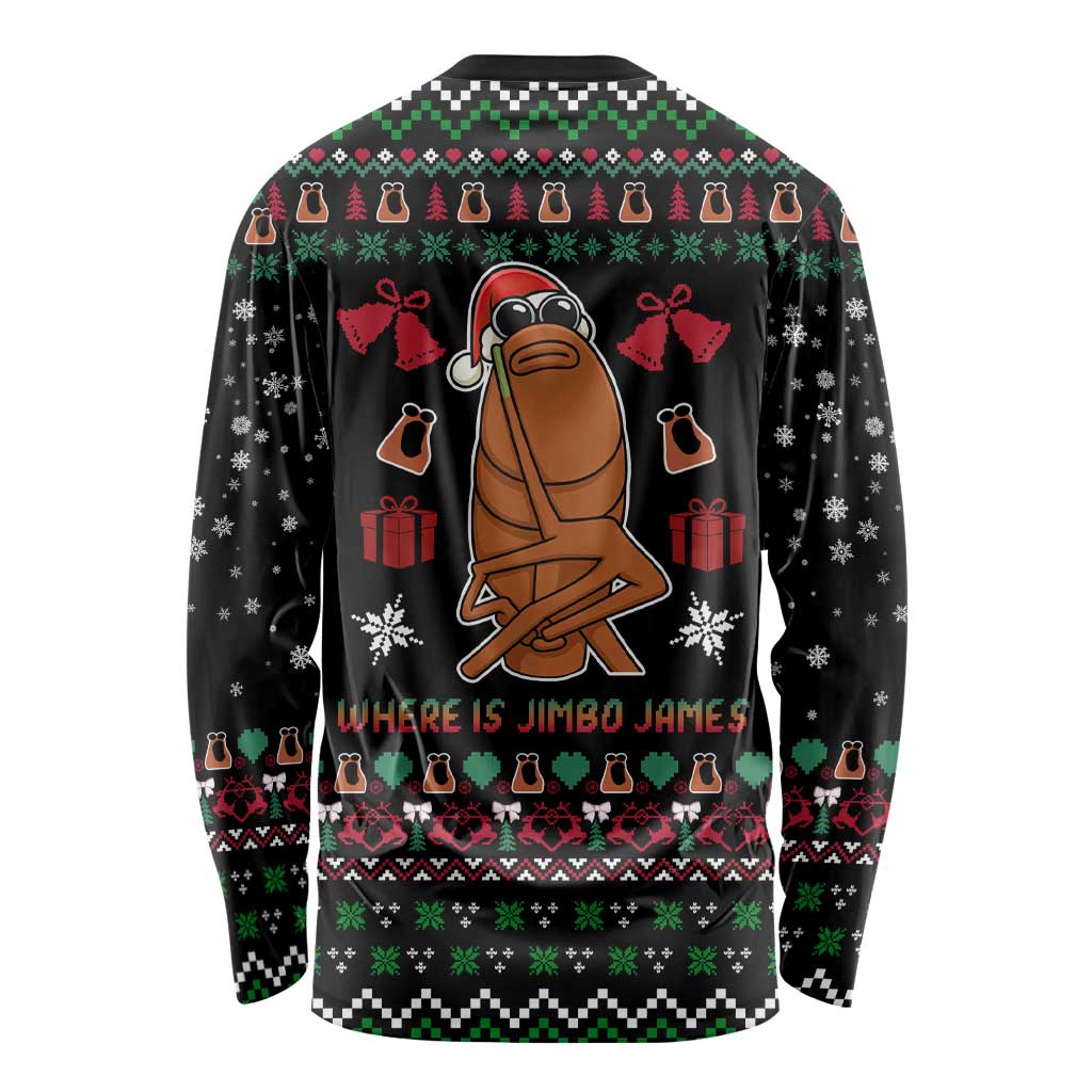Where Is Jimbo James Marcus The Worm Long Sleeve Shirt Xmas Holiday Patterns - Wonder Print Shop