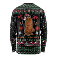 Where Is Jimbo James Marcus The Worm Long Sleeve Shirt Xmas Holiday Patterns - Wonder Print Shop