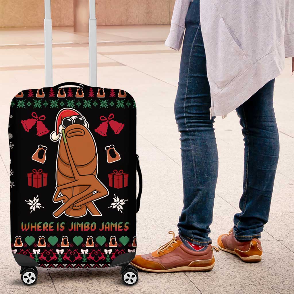 Where Is Jimbo James Marcus The Worm Luggage Cover Xmas Holiday Patterns - Wonder Print Shop
