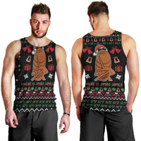 Where Is Jimbo James Marcus The Worm Men Tank Top Xmas Holiday Patterns - Wonder Print Shop