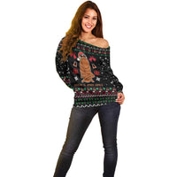 Where Is Jimbo James Marcus The Worm Off Shoulder Sweater Xmas Holiday Patterns - Wonder Print Shop