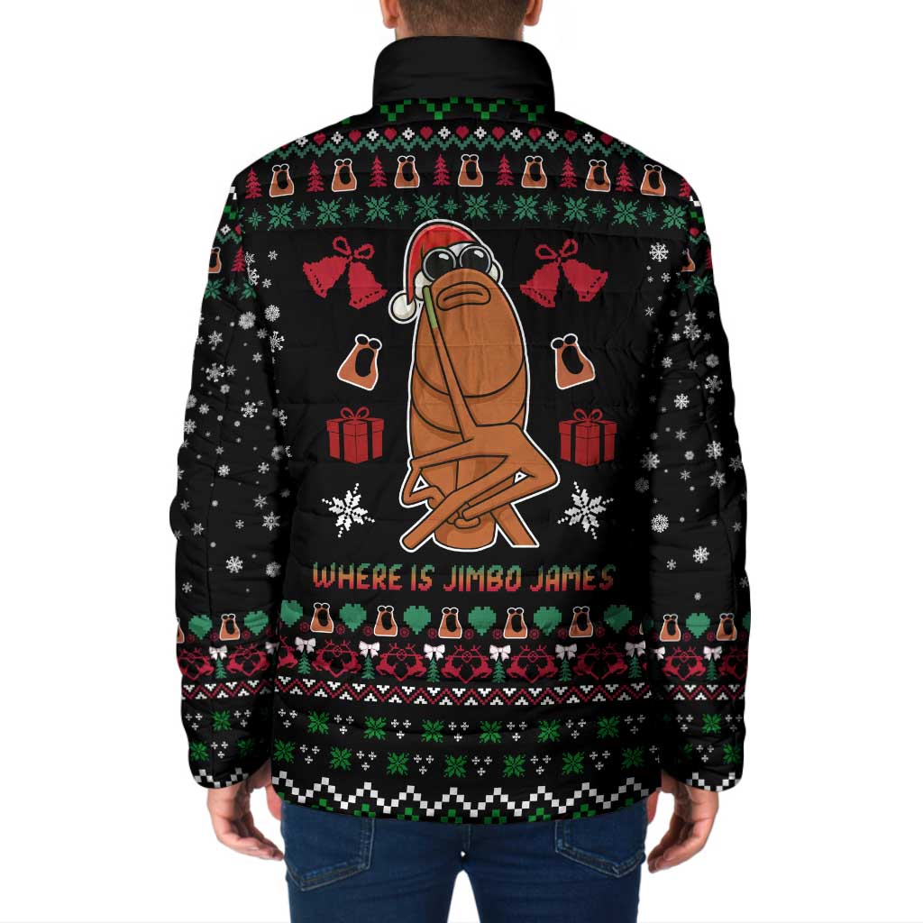 Where Is Jimbo James Marcus The Worm Padded Jacket Xmas Holiday Patterns - Wonder Print Shop