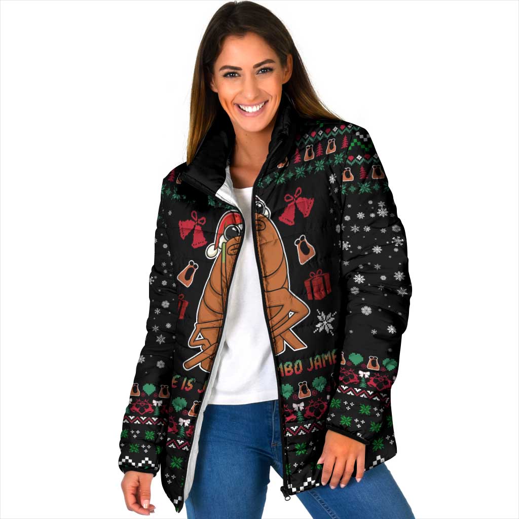 Where Is Jimbo James Marcus The Worm Padded Jacket Xmas Holiday Patterns - Wonder Print Shop