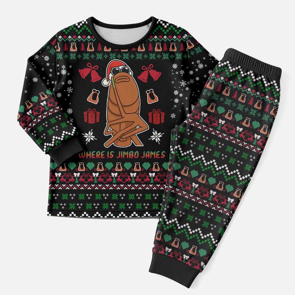 Where Is Jimbo James Marcus The Worm Christmas Pajama Set Xmas Holiday Patterns - Wonder Print Shop