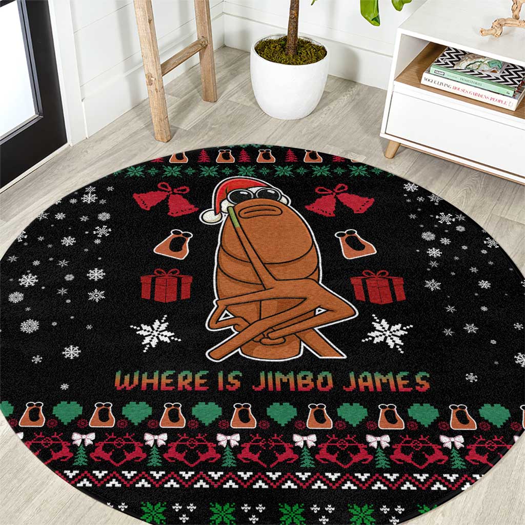Where Is Jimbo James Marcus The Worm Round Carpet Xmas Holiday Patterns - Wonder Print Shop