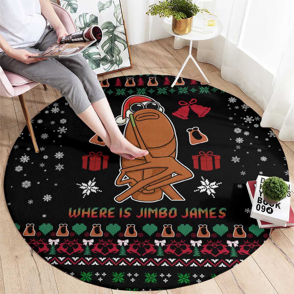 Where Is Jimbo James Marcus The Worm Round Carpet Xmas Holiday Patterns - Wonder Print Shop