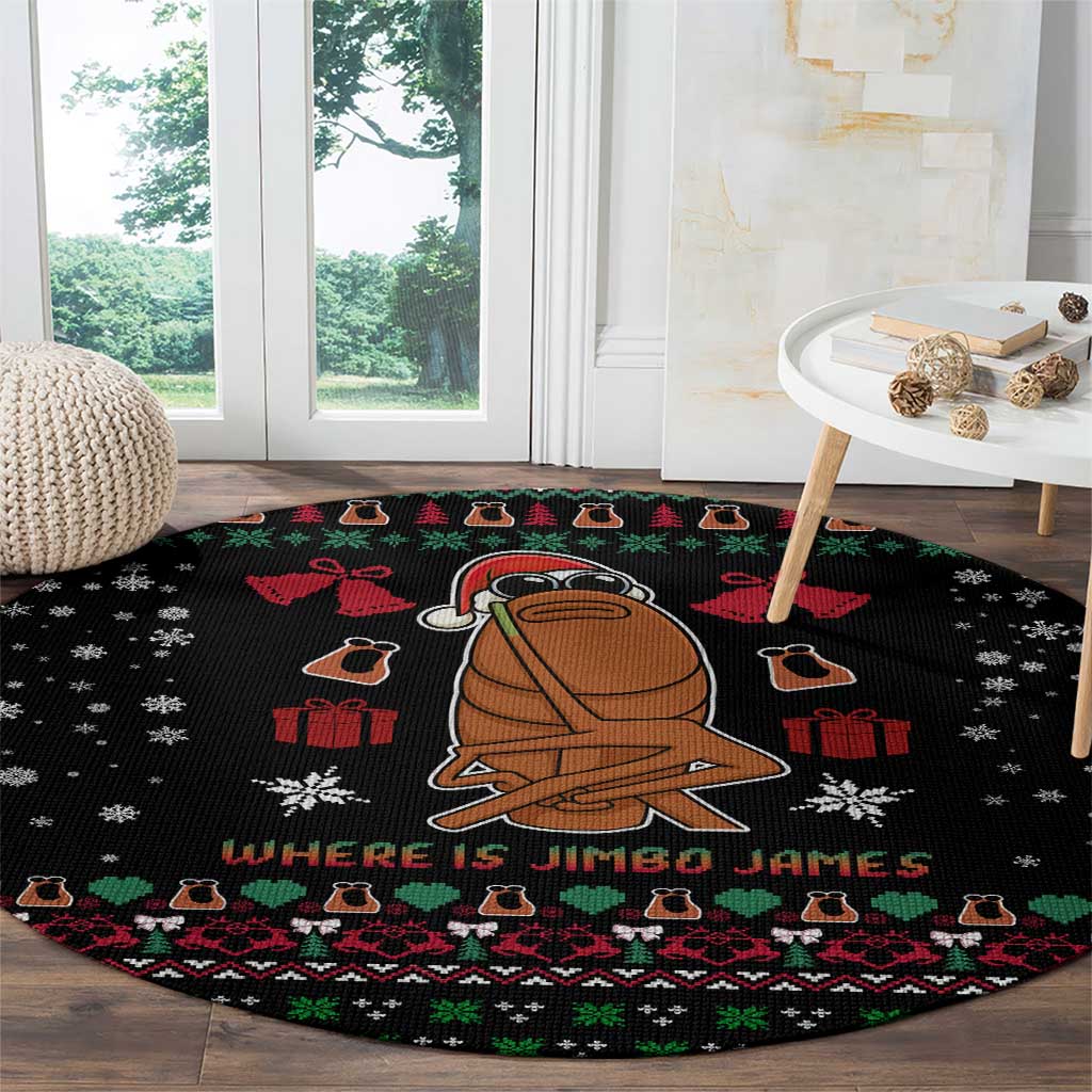 Where Is Jimbo James Marcus The Worm Round Carpet Xmas Holiday Patterns - Wonder Print Shop