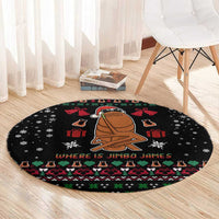 Where Is Jimbo James Marcus The Worm Round Carpet Xmas Holiday Patterns - Wonder Print Shop