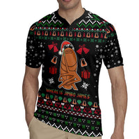 Where Is Jimbo James Marcus The Worm Rugby Jersey Xmas Holiday Patterns - Wonder Print Shop