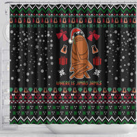 Where Is Jimbo James Marcus The Worm Shower Curtain Xmas Holiday Patterns - Wonder Print Shop