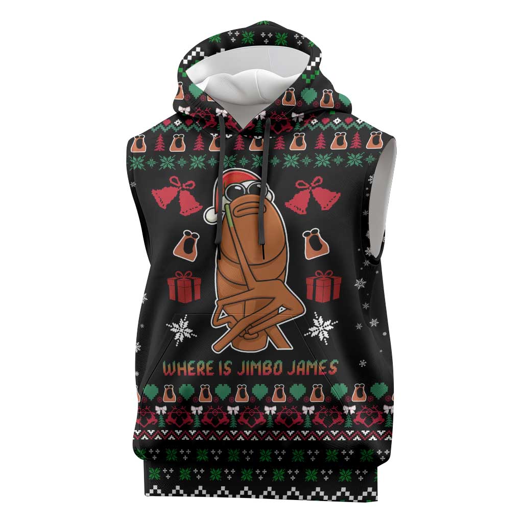 Where Is Jimbo James Marcus The Worm Sleeveless Hoodie Xmas Holiday Patterns - Wonder Print Shop