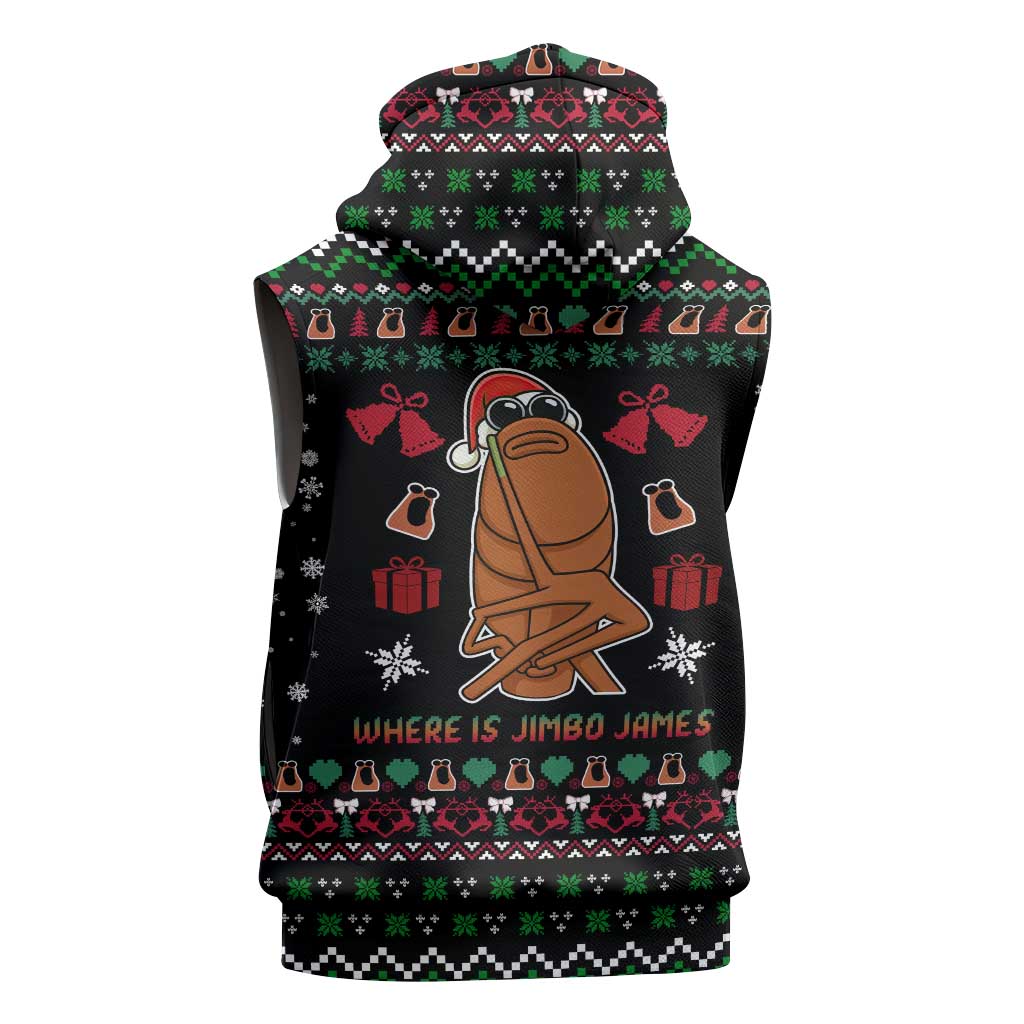 Where Is Jimbo James Marcus The Worm Sleeveless Hoodie Xmas Holiday Patterns - Wonder Print Shop