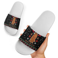 Where Is Jimbo James Marcus The Worm Slide Sandals Xmas Holiday Patterns - Wonder Print Shop