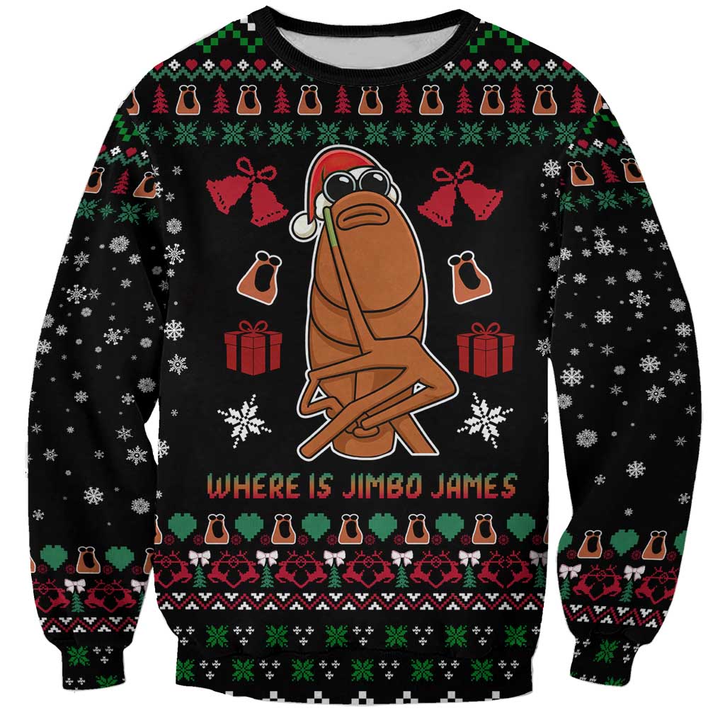 Where Is Jimbo James Marcus The Worm Sweatshirt Xmas Holiday Patterns - Wonder Print Shop