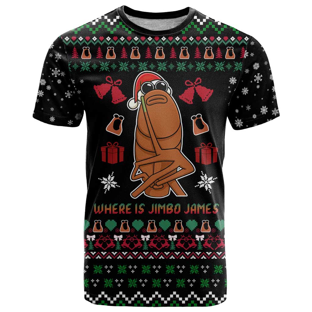 Where Is Jimbo James Marcus The Worm T Shirt Xmas Holiday Patterns - Wonder Print Shop