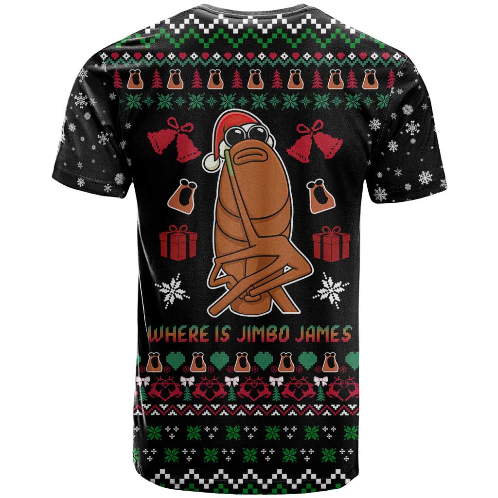 Where Is Jimbo James Marcus The Worm T Shirt Xmas Holiday Patterns - Wonder Print Shop