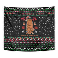 Where Is Jimbo James Marcus The Worm Tapestry Xmas Holiday Patterns - Wonder Print Shop