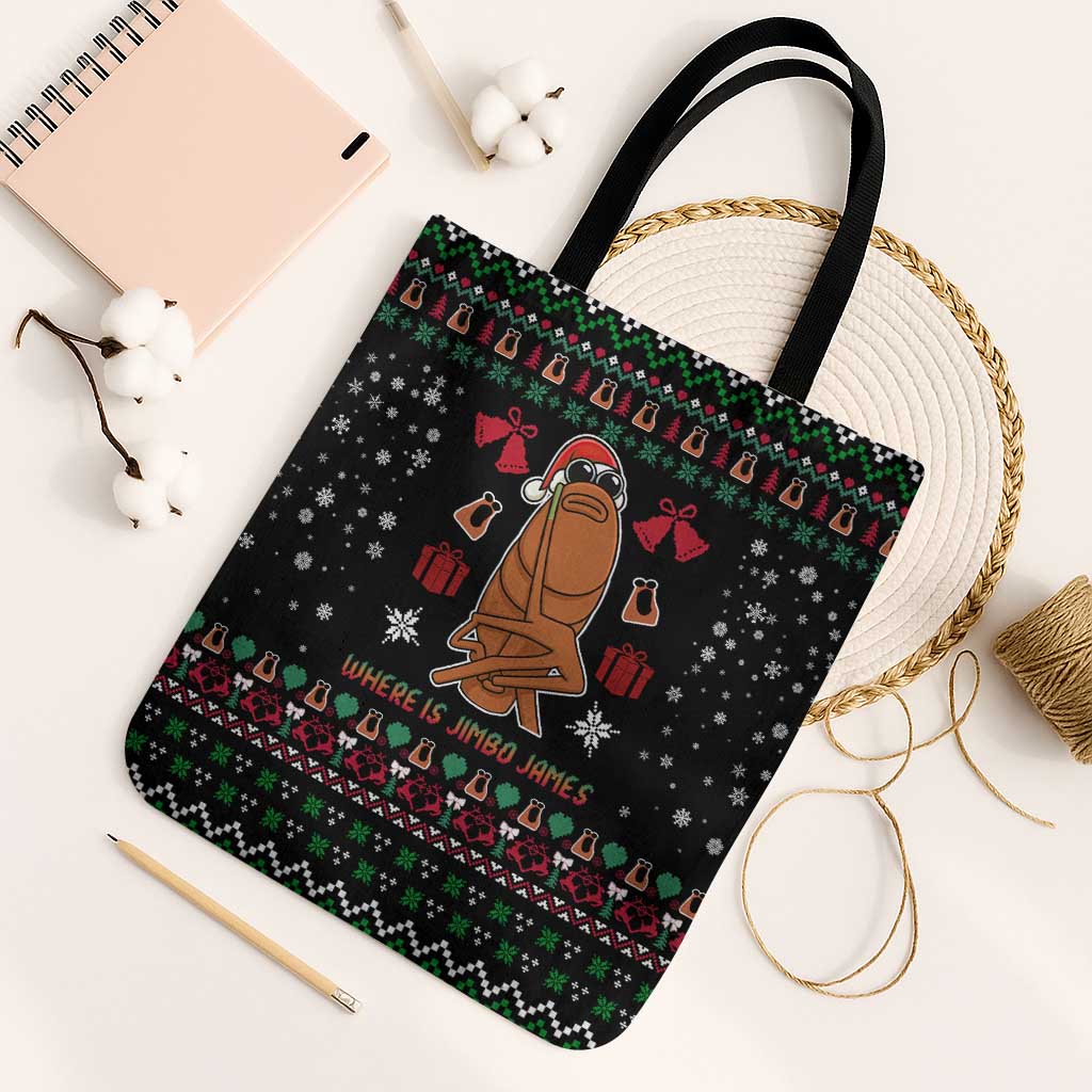 Where Is Jimbo James Marcus The Worm Tote Bag Xmas Holiday Patterns - Wonder Print Shop