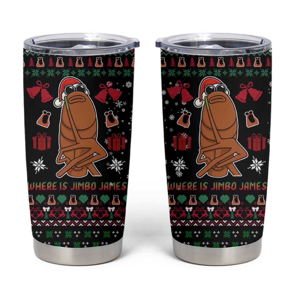 Where Is Jimbo James Marcus The Worm Tumbler Cup Xmas Holiday Patterns - Wonder Print Shop