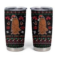 Where Is Jimbo James Marcus The Worm Tumbler Cup Xmas Holiday Patterns - Wonder Print Shop