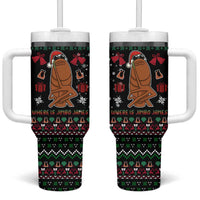Where Is Jimbo James Marcus The Worm Tumbler With Handle Xmas Holiday Patterns - Wonder Print Shop