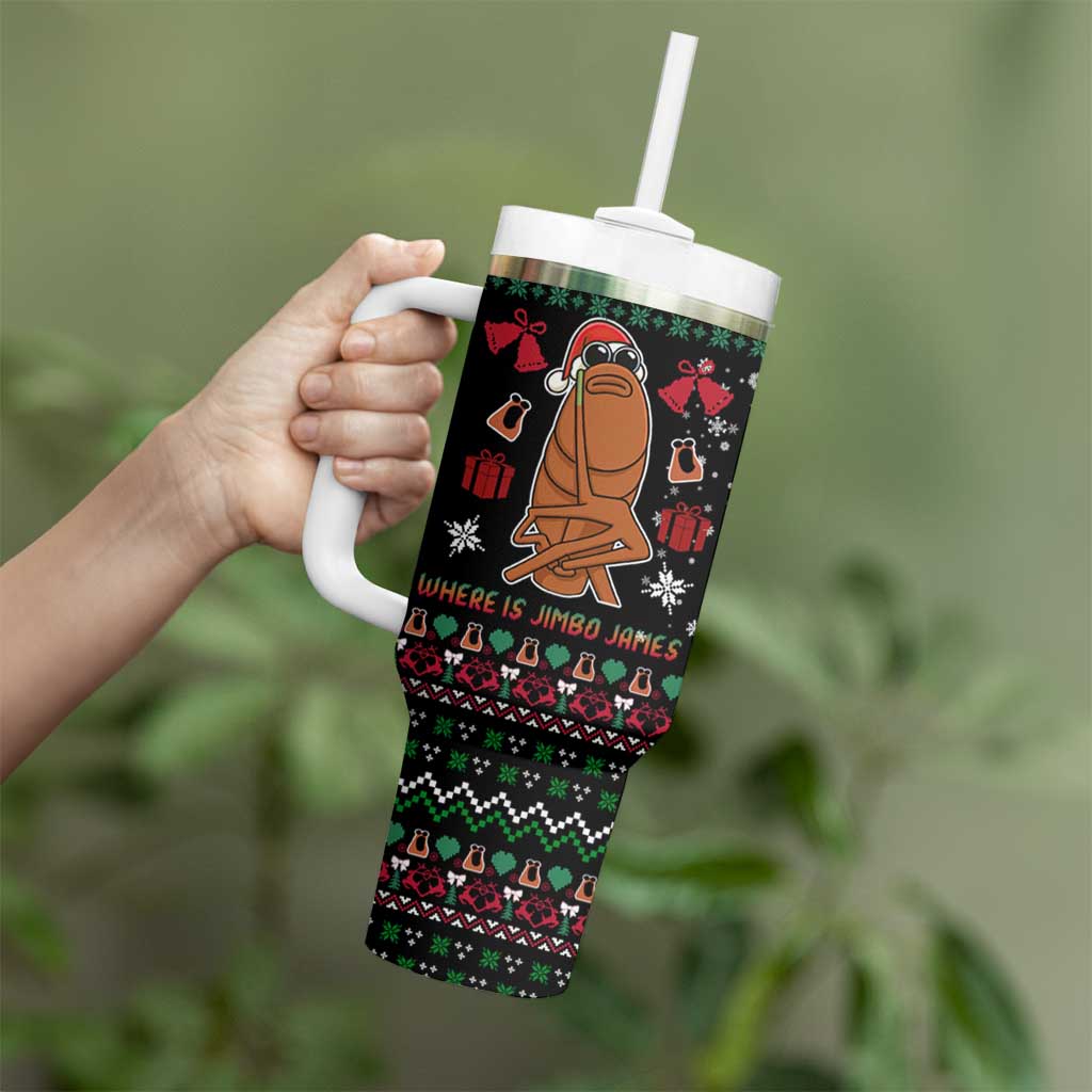 Where Is Jimbo James Marcus The Worm Tumbler With Handle Xmas Holiday Patterns - Wonder Print Shop